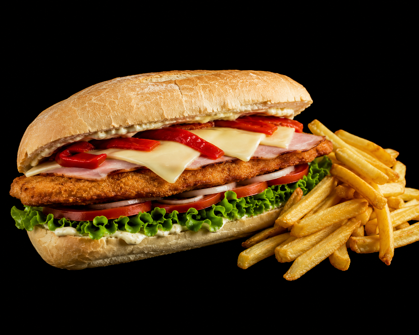 Sandwich de mila pollo completo