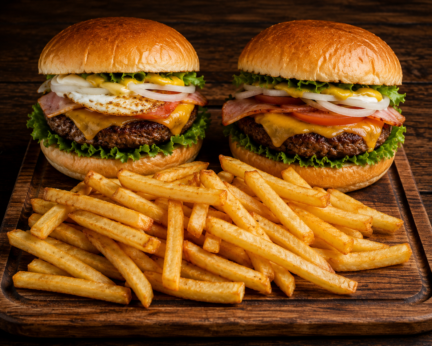2 Hamburguesas JyQ o LyT + frita
